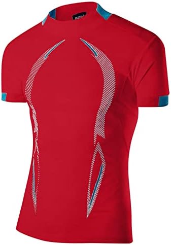 Sıkıştırma Gömlek Erkekler için Hızlı Kuru kısa kollu tişört Nefes Atletik Egzersiz Spor Spor Üstleri