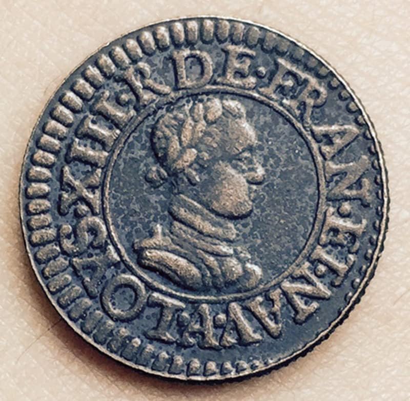 1617 Fransız Paraları Saf Bakır Antika Gümüş Dolar Paraları el sanatları Koleksiyonu Darbe olabilir