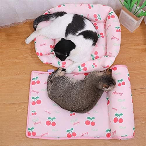 DHDM Yaz Pet köpek yatağı Serin Ped Buz Pedi Köpek Uyku Kare Ped evcil hayvan kulubesi Soğuk İpek köpek yatağı (Renk: