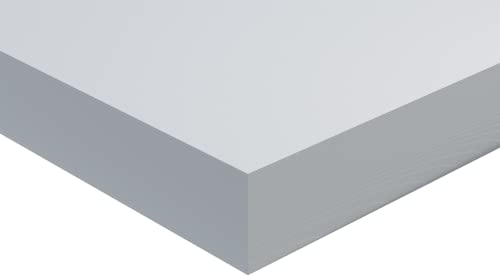 Genişletilmiş PVC Köpük Levha, Beyaz, 3/8 (0,38, 10 MM) Kalınlığında, 24 G x 30 L
