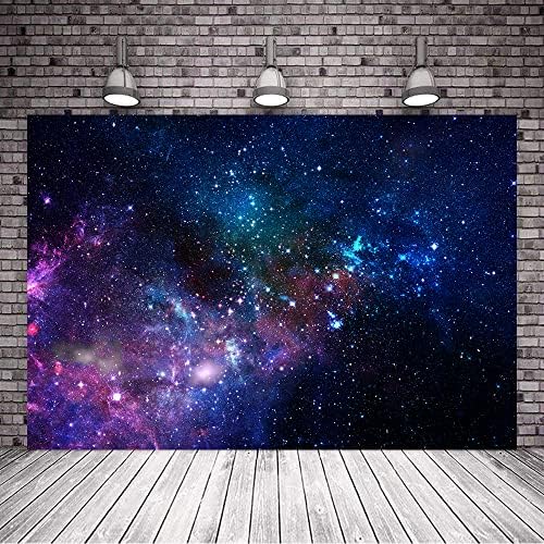 BUTFOBCA 7x5ft Dış Uzay Zemin, Yıldızlı Galaxy fotoğraf arka fonu, Gezegen Tema Arka Plan için Erkek Kız Doğum Günü
