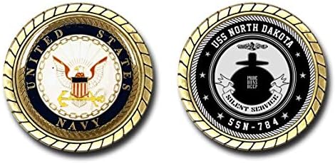 USS Kuzey Dakota SSN - 784 ABD Donanması Denizaltı Mücadelesi Coin-Resmi Lisanslı