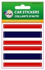 2 Tayland ülke bayrağı küçük otomobil tampon çıkartmaları çıkartmaları kümesi ... 1 3/8 X 2 3/4 inç ... Pakette yeni