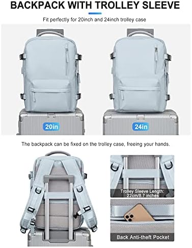 VGCUB Sırt Çantası, Büyük seyahat sırt çantası Kadın Erkek Havayolu Onaylı spor sırt çantası Su Geçirmez iş dizüstü