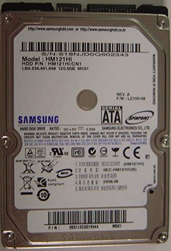 Samsung SpinPoint M5S 120 GB SATA / 150 5400 RPM 8 MB 2.5 Sabit Disk