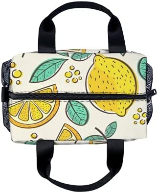 Limon yemek kabı Yalıtımlı Öğle Yemeği Çantası Sarı yemek taşıma çantası Kadınlar Kızlar için Okul İş Seyahat Piknik