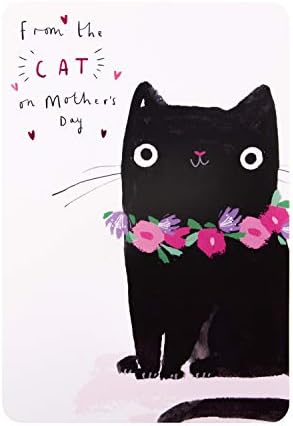 Hallmark Anneler Günü Kartı Kediden - Çağdaş Sevimli Kara Kedi Tasarımı