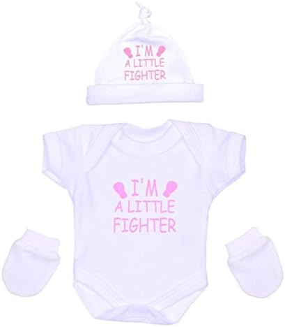Babyprem Prematüre Bebek Giysileri Bodysuit Şapka Eldivenler Hediye Seti Küçük Savaşçı