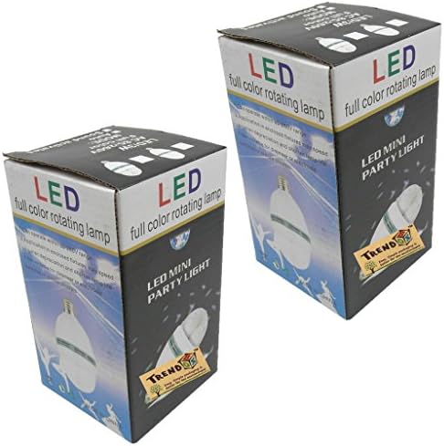 TrendBox 1 Çift E27 3W LED Tam Renkli Dönen Otomatik Kristal top ampul AC 85-260V Mini parti ışığı Lambası Enerji