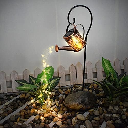 BAYAN Z demir oymak lamba Metal Led güneş enerjili sulama kovası Sprinkles ışık açık bahçe su geçirmez duş ışık dekorasyonu