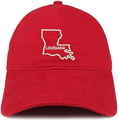 Trendy Giyim Mağazası Louisiana Metin Durumu Anahat Durumu işlemeli Pamuklu baba şapkası