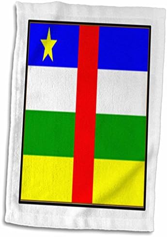 Orta Afrika Cumhuriyeti Bayrağı Düğmeli Havluların 3dRose Fotoğrafı (twl-80932-1)
