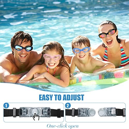 Konohan 8 Paket yüzme gözlükleri Hiçbir Sızıntı Yüzmek Gözlük Çocuklar Yetişkinler için UV Koruma Havuzu Gözlük Anti