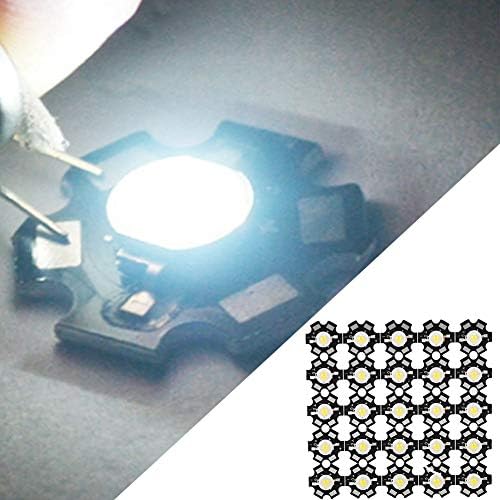 Zerone LED çip ampul, ampuller 25 ADET 3W 3.2-3.4 V yüksek parlak entegre çip ışık kaynağı LED boncuk spot ampul