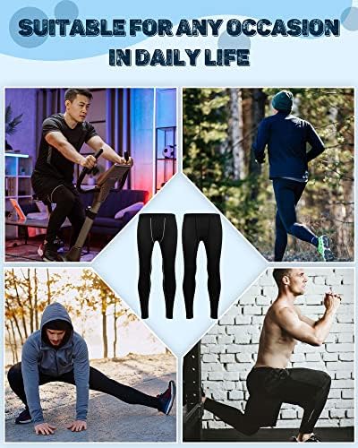 Hicarer 6 Paket erkek Sıkıştırma Pantolon egzersiz pantolonları Atletik Sıkıştırma Tayt Koşu Tayt Erkekler için Spor