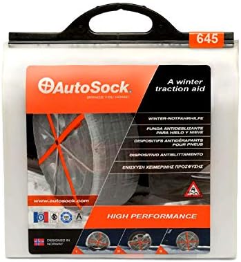 AUTOSOCK 645-Binek Otomobiller için Kar Çorapları-Kullanımı Kolay Lastik Zincirleri Alternatifi (2'li Paket)
