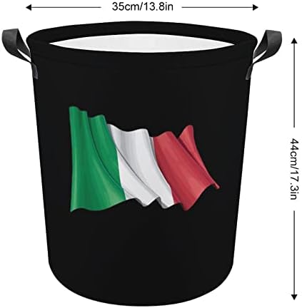 İtalya Bayrağı çamaşır sepeti Katlanabilir Çamaşır Sepeti çamaşır kutusu saklama çantası Kolları ile