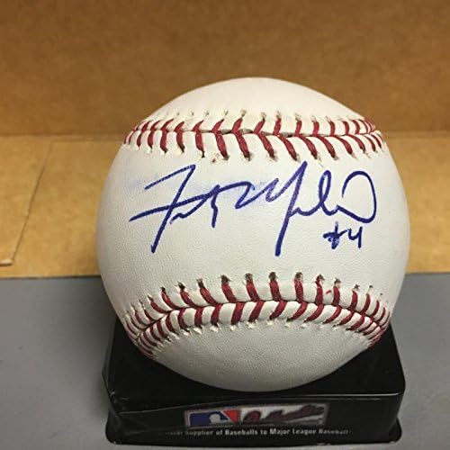 Frank Menechino A'nın / blue Jays M. l. coa İmzalı Beyzbol Topları ile İmzalı Beyzbol