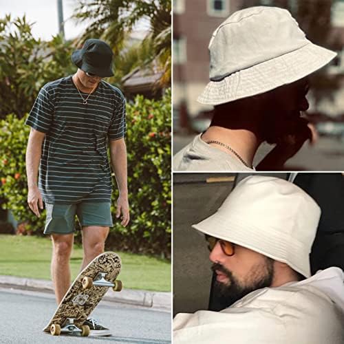 Kova şapka Kadın Erkek Büyük Kafa Unisex Büyük Boy Pamuk Geri Dönüşümlü Balıkçı Şapka Açık Balıkçılık Yaz güneş şapkası