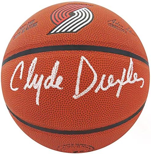 Clyde Drexler İmzalı Wilson Portland Trailblazers Logosu NBA Basketbol - İmzalı Basketbollar