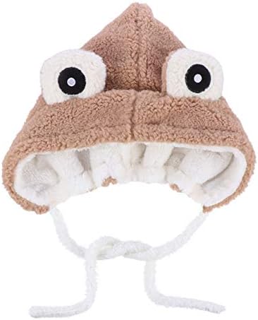 BESTOYARD Karikatür Hayvan Şapka Peluş Kurbağa Şapka Çocuklar Unisex Bebek Yürüyor İsıtıcı Kap Cosplay Kostüm Kış