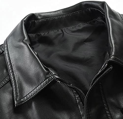 Sınzelımın Erkek deri ceketler ve Mont Uzun Kollu Punk Tarzı Streetwear Motosiklet Biker Ceket Bombacı Ceket Rüzgarlık