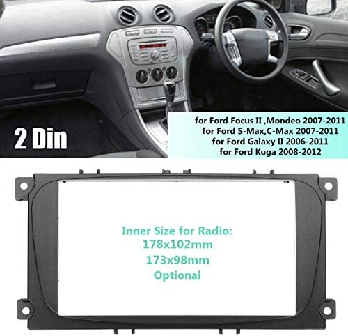 XMEIFEITS 2 Din Araba Stereo Radyo Fasya Paneli Plaka Çerçevesi CD DVD Ses Dash Dağı Trim için Ford Focus II Kuga
