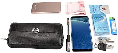 telefon koruyucu Erkek Çanta Deri Telefon Bel Çantası,iPhone 11 Pro Max,XS Max, 8 Artı Kemer Kılıfı ile uyumlu. Samsung