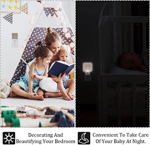 Kafes Geometrik Led Gece Lambası, Yatak Odası için Çocuk Gece Lambaları Duvara Takın Gece Lambası Yatak Odası için
