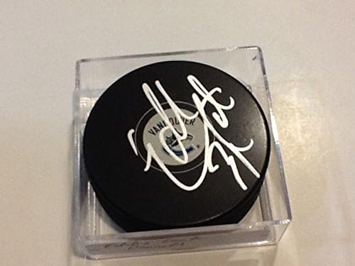 Eddie Lack İmzalı Vancouver Canucks Hokey Diski İmzalı e-İmzalı NHL Diskleri