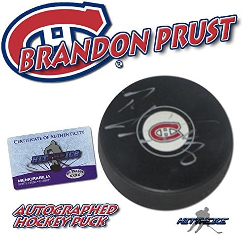BRANDON PRUST, MONTREAL CANADİENS Diskini COA HOLOGRAM İmzalı NHL Disklerle İmzaladı