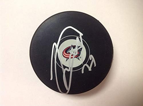Josh Anderson İmzalı Columbus Blue Ceketler Hokey Diski a-İmzalı NHL Diskleri İmzaladı