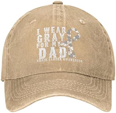 UQDGHT beyzbol şapkası Erkek Beyin Kanseri Farkındalık geniş şapka Erkekler için