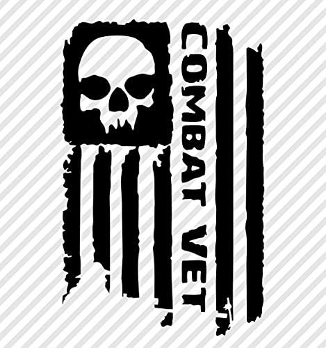 Sticker Kafatası Savaş Veteran Bayrağı Çıkartması Amerika Birleşik Devletleri Ordusu Askeri Araba Kamyon Pencere