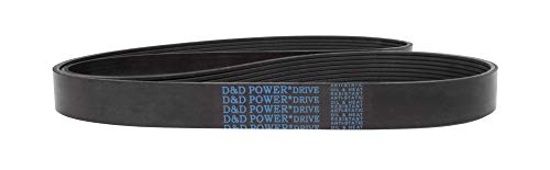 D & D PowerDrive 150J6 Poli V Kayış, 0.56000000000000005 Genişlik, Kauçuk