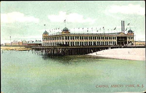 Kumarhane Asbury Parkı, New Jersey NJ Orijinal Antika Kartpostal 1908