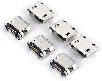 20 adet / grup 5 Pin SMT soketli konnektör mikro usb Tip B Dişi Yerleştirme SMD DIP soketli konnektör