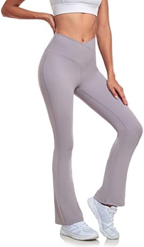 TURBOFİT Flare Yoga Pantolon Kadınlar için Tereyağlı Yumuşak Yüksek Bel Bootcut Pantolon Bootleg Streç Karın Kontrol