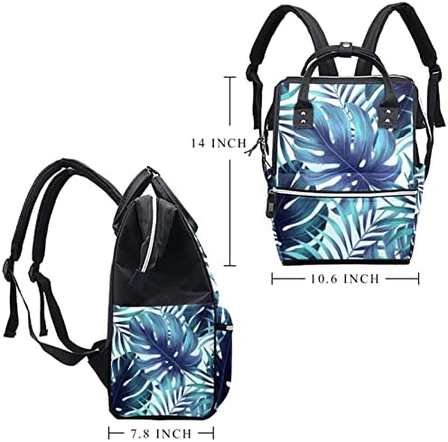 Tropikal Palmiye Yaprakları bebek bezi çantası Sırt Çantası Bebek Bezi Değiştirme Çantaları Çok Fonksiyonlu Büyük