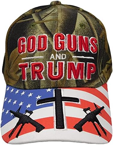 Tanrı Guns ve Trump ABD Bayrağı Bill Tüfekler Çapraz Gerçek Ağacı Kamuflaj Camo Polyester Ayarlanabilir Işlemeli