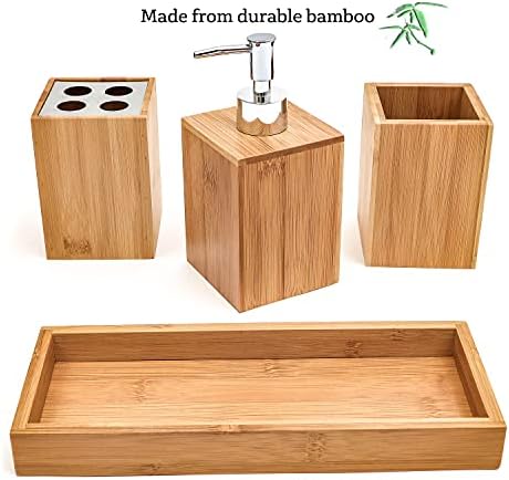 Marka Yenilikleri Banyo Seti Banyo Caddy - %100 Doğal Bambu