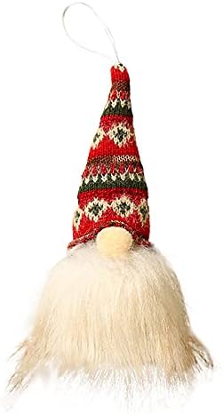 Işıkları ile el yapımı Gnome Noel süsler, Noel ağacı kolye gece lambası, isveç peluş Gnome iskandinav Santa Elf asılı