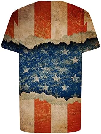 Artı Boyutu 4th Temmuz Üstleri Erkekler için Amerikan Bayrağı Baskı Tatil Bluz Crewneck Bağımsızlık Günü Üstleri