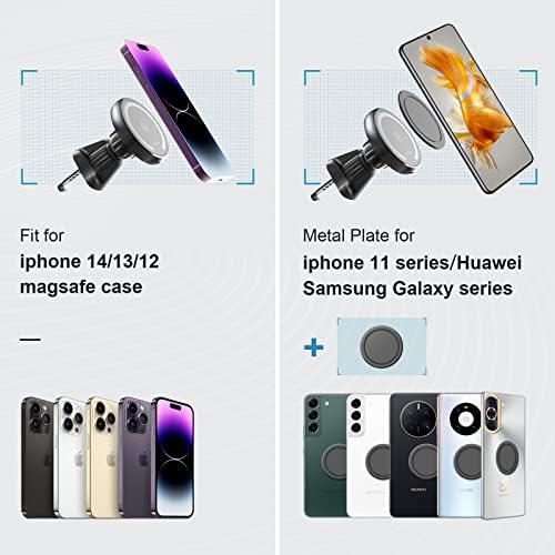 MAGJİEYX Manyetik Kablosuz Araç Şarj Cihazı Otomatik Hizalama Magsafe Dağı iPhone 12/13 Mini, Pro, Pro Max, Araba