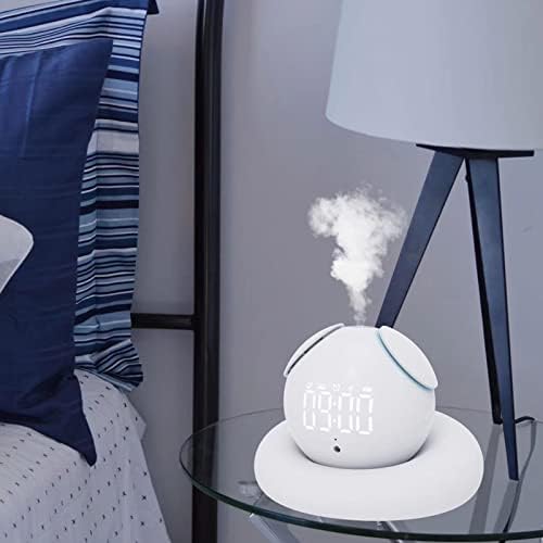 Uçucu Yağ Difüzörü, Aroma Difüzörü, Çok İşlevli Uyku Ses Makinesi Aromaterapi Difüzörü LED Ortam ışığı ile Beyaz