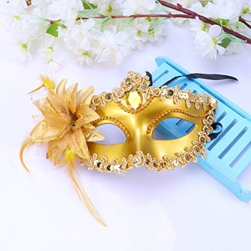 4 Pcs Yeni Venedik Topu Lüks Yan Çiçek Elmas ile Büyüleyici Yarım Yüz Masquerade Cadılar Bayramı Tema Parti Cosplay