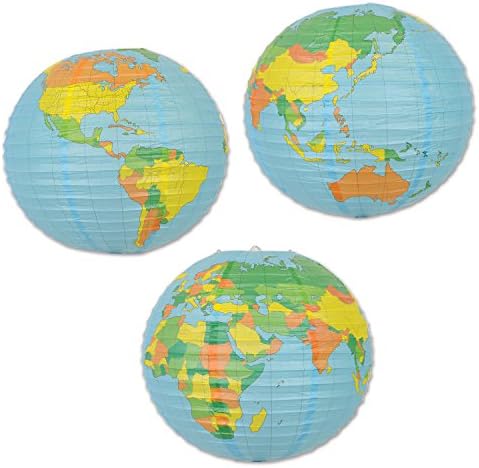 Beistle Globe Kağıt Fener, Çok Renkli
