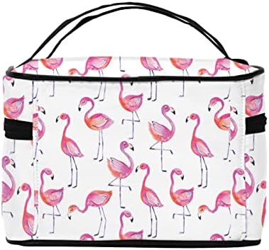 Augenstern kozmetik çantası düzenleyici Fantezi Sevimli Flamingolar Suluboya Seyahat Makyaj çantası makyaj saplı