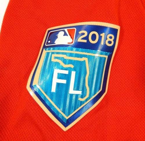 2018 St. Louis Cardinals Yairo Munoz 62 Oyun Yayınlanan Pos Kullanılan Kırmızı Jersey ST P 6-Oyun Kullanılan MLB