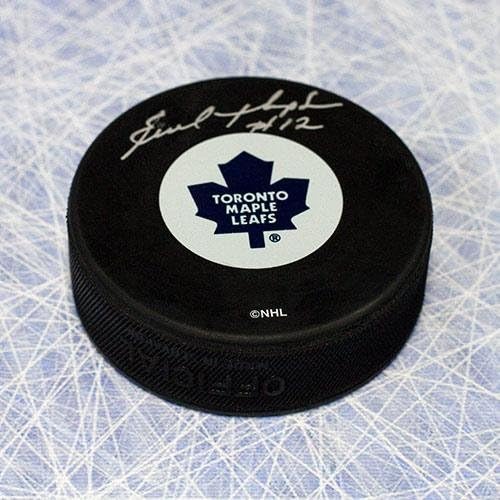 Errol Thompson Toronto Maple Leafs İmzalı Hokey Diski - İmzalı NHL Diskleri